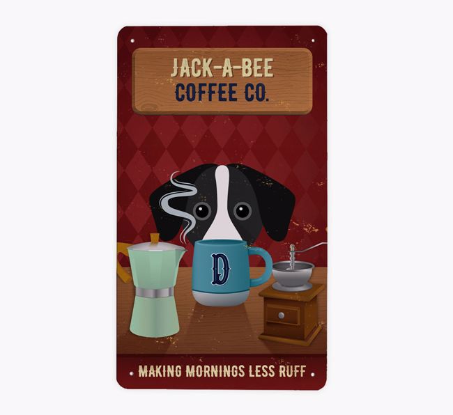 Dog Breed Coffee Co: Personalized {breedFullName} Metal Sign